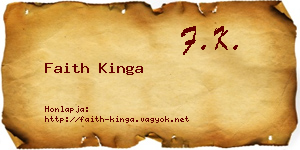 Faith Kinga névjegykártya
